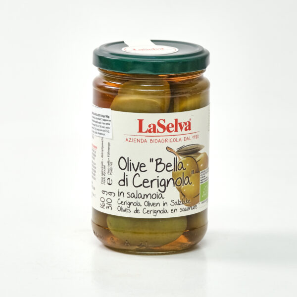 Rohelised oliivid Bella di Cerignola soolvees 310g LaSelva