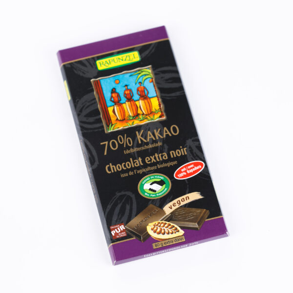 Poolmõru šokolaad 70% kakaod 80g Rapunzel