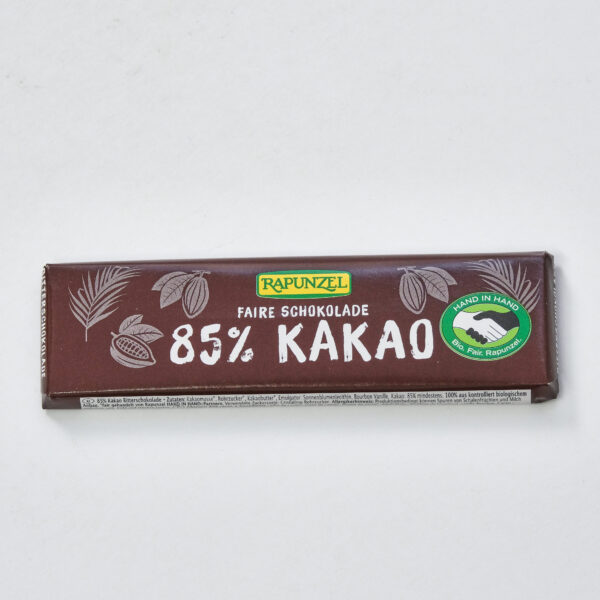 Mõrušokolaad 85% kakaod 20g Rapunzel