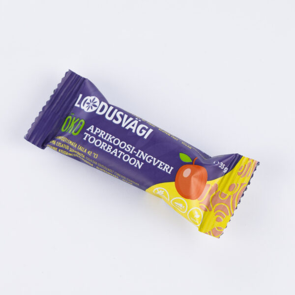 Toorbatoon aprikoosi-ingveri 35g Loodusvägi