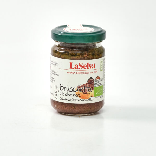 Bruschetta mustadest oliividest 130g LaSelva