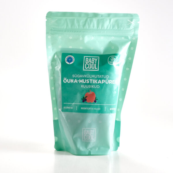 Õuna-mustikapüree kuubikud 200g (-18) BabyCool
