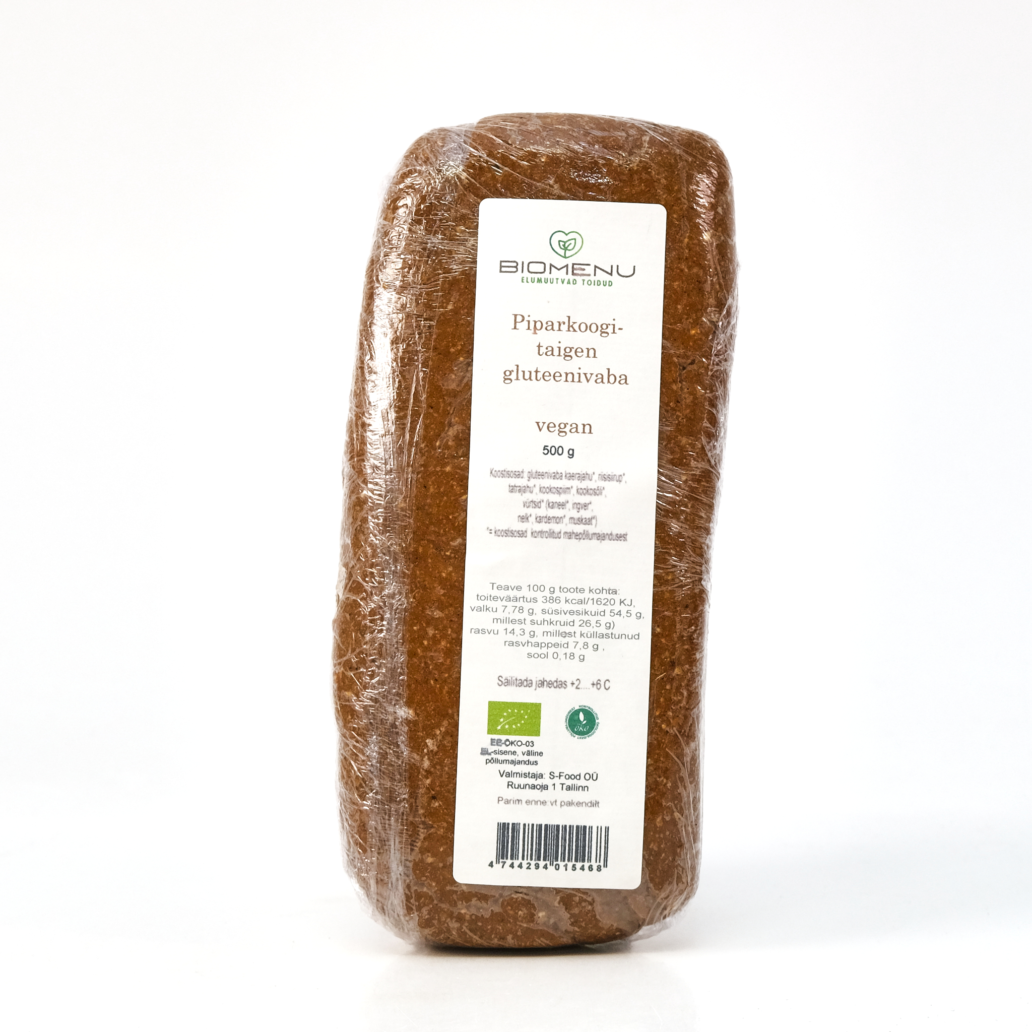 Piparkoogitainas kaerajahust 500g Biomenu