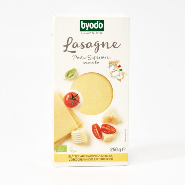 Lasanjeplaadid durumnisujahust 250g Byodo