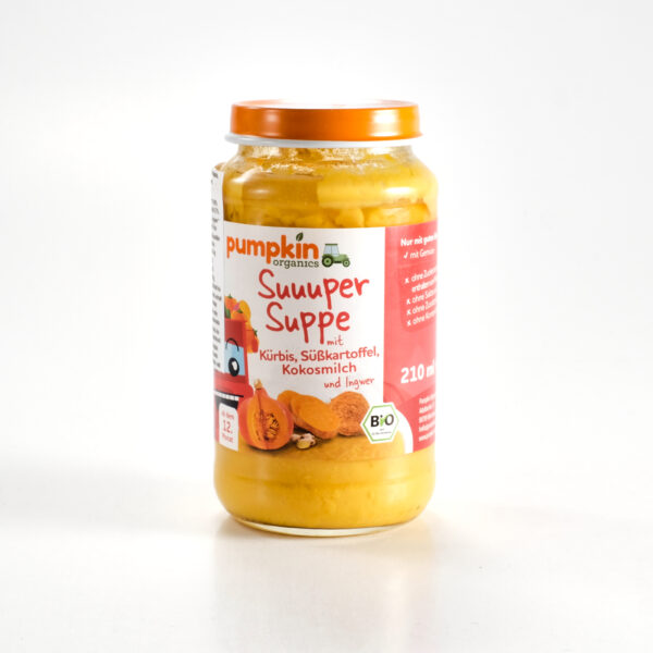 Supp kõrvits-bataat-kookospiim, ingver alates 12 kuust 210ml Pumpkin organics