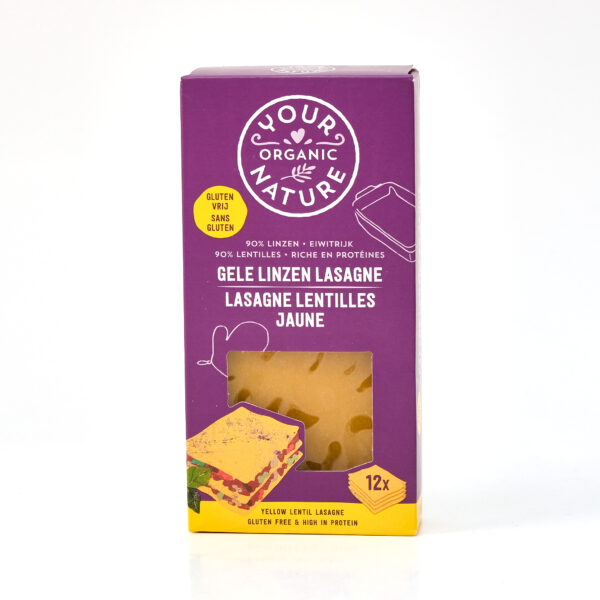 Lasanjeplaadid kollastest läätsedest 250g Your Organic Nature