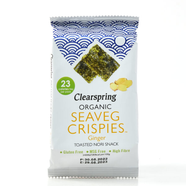 Vetikakrõpsud ingveriga 4g Clearspring