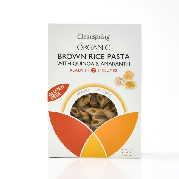 Penne pruuni riisi jahust kinoa ja amardandiga 250g Clearspring