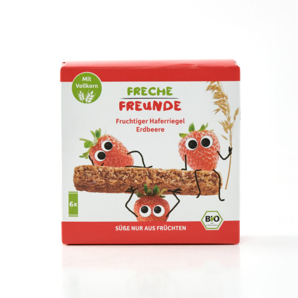 Maasikaga müslibatoon 6tk karbis 180g Freche Freunde
