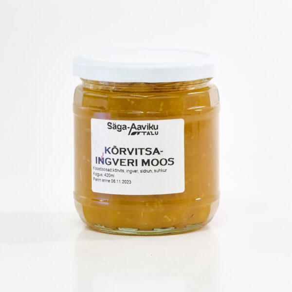 Kõrvitsa-ingveri moos 420ml Säga-Aaviku talu