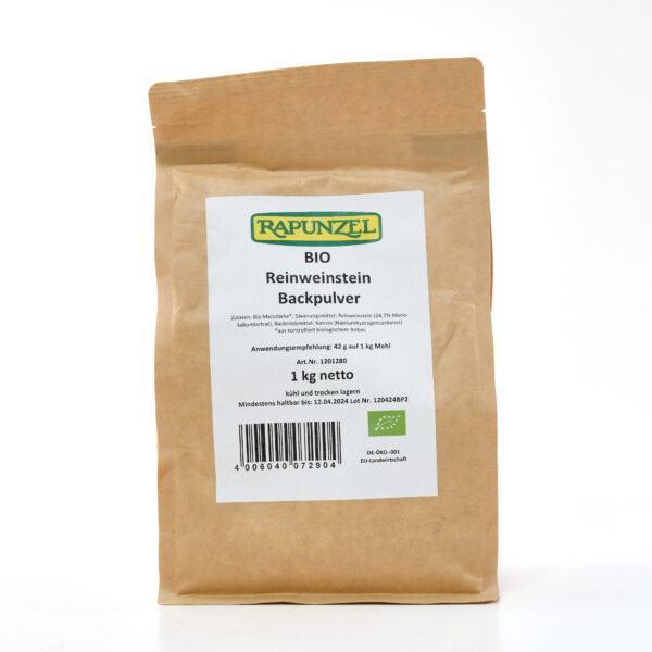 Küpsetuspulber Reinweinstein 1kg Rapunzel