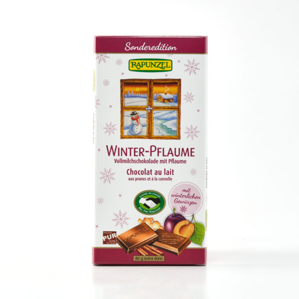 Täispiimašokolaad vürtsidega Talvine ploom 80g Rapunzel