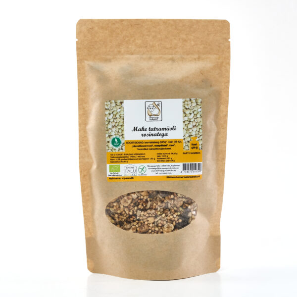 Tatramüsli rosinatega 400g Tõrvaaugu talu