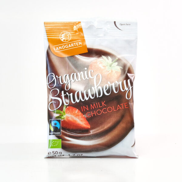 Maasikad piimašokolaadis 50g Landgarten