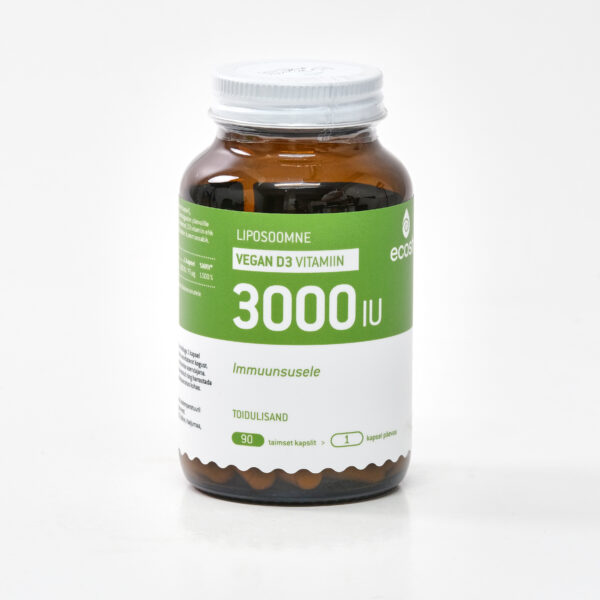Liposoomne D3 3000IU vegan 90tk Ecosh
