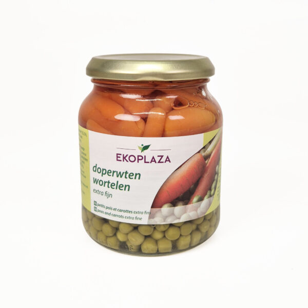 Väikeste porgandite ja herneste segu 340g Ekoplaza