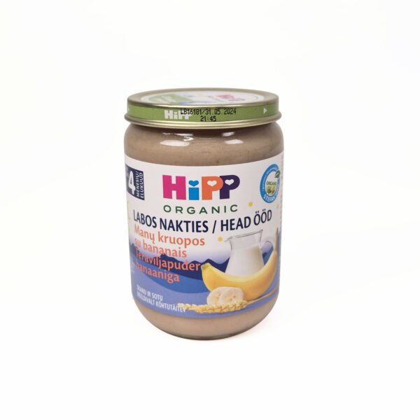 Teraviljapuder banaaniga "Head ööd" 190g Hipp