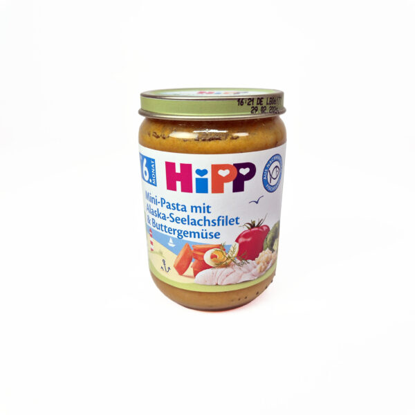 Pasta merekalafilee ja võiste köögiviljadega 190g Hipp