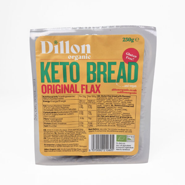 KETO leib linaseemnetega 250g Dillon Organic