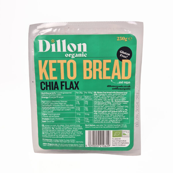 KETO leib chiaseemnetega 250g Dillon Organic