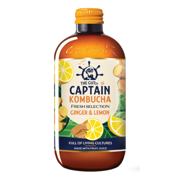 Kombucha ingveri ja sidruniga 400ml Captain
