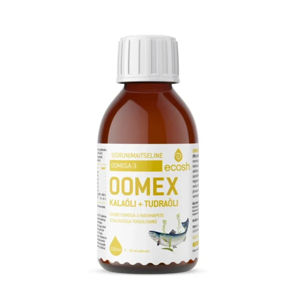 Oomex oomega-3 kalaõli + tudraõli 150ml Ecosh
