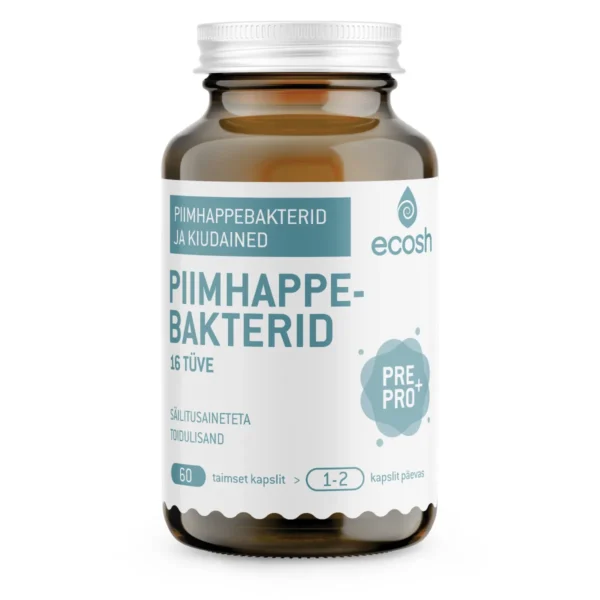 Piimhappebakterid pre+pro 16 tüve 60 kapslit Ecosh