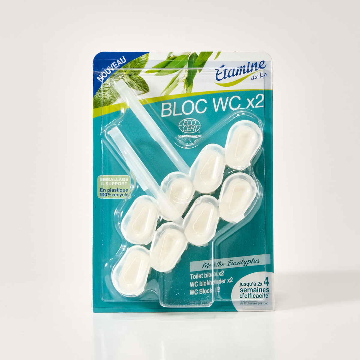 WC-geel plokis Münt-Eukalüpt 2x50g Etamine de Lys