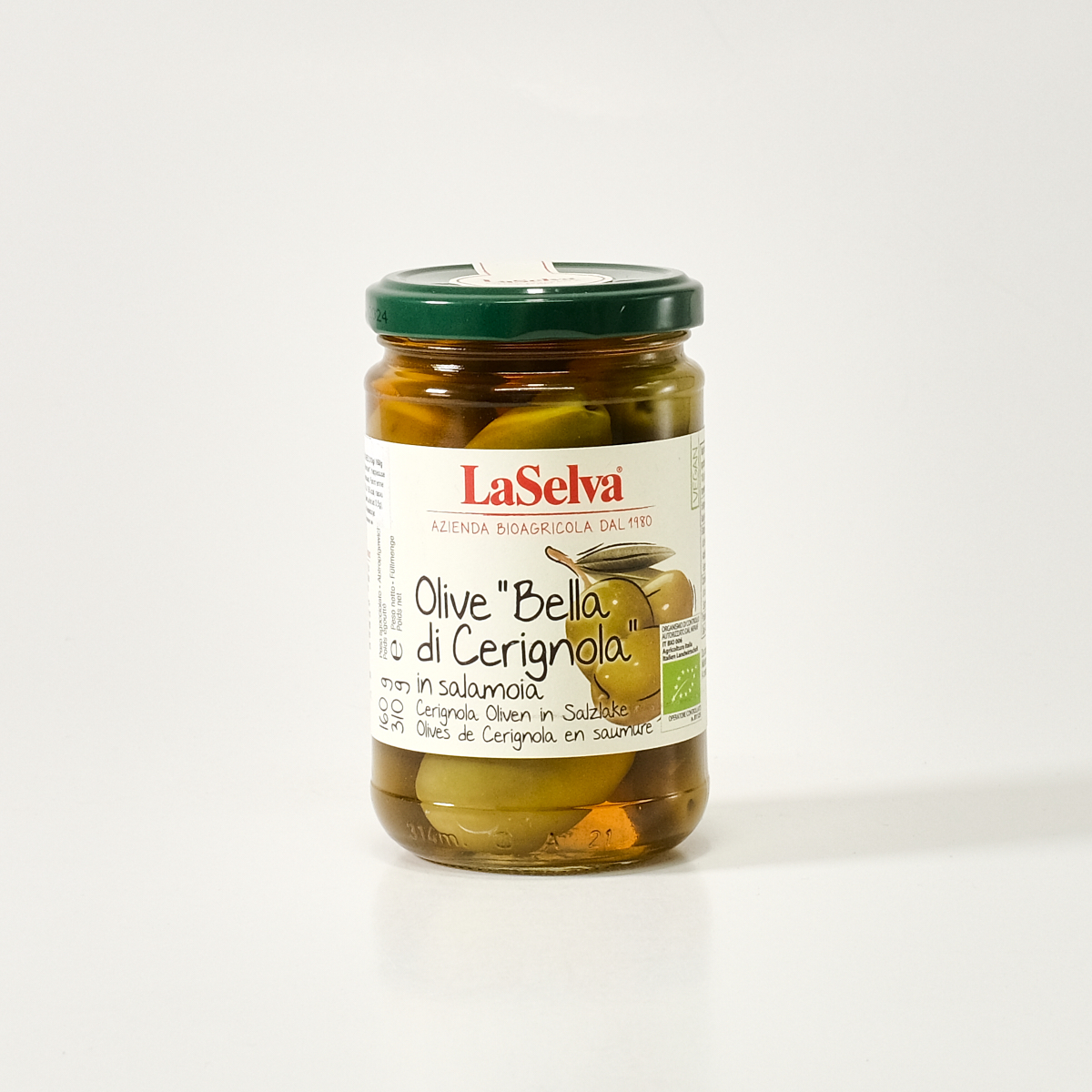 Rohelised oliivid Bella di Cerignola soolvees 310g LaSelva