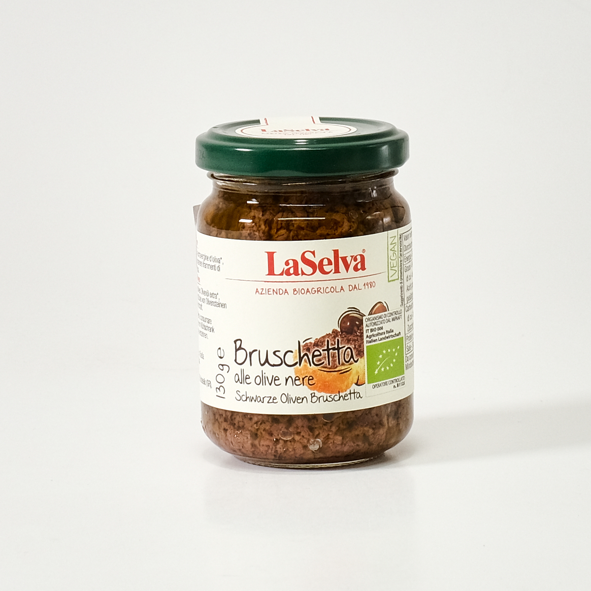 Bruschetta mustadest oliividest 130g LaSelva